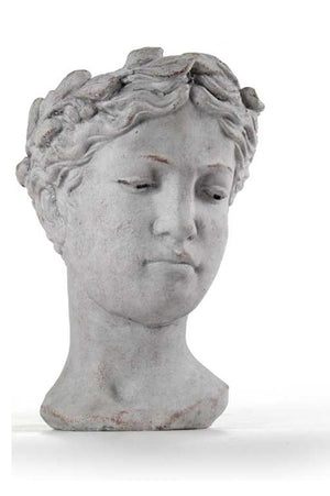 VASO TESTA DI MORO A DONNA 19X18X27 CM IN COLORE BIANCO