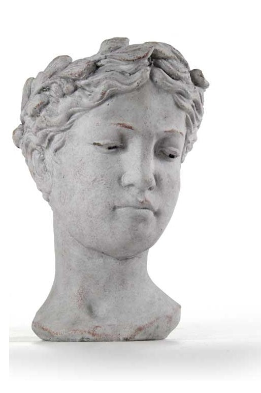 VASO TESTA DI MORO A DONNA 19X18X27 CM IN COLORE BIANCO