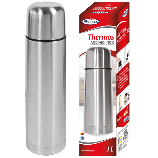 MAURY'S THERMOS PER BEVANDE IN ACCIAIO INOX CONFEZIONE DA 1 LT