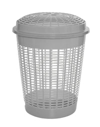 CESTONE MULTIUSO PABLO FORATO CON COPERCHIO CAPIENZA 60 LT COLORE ARGENTO