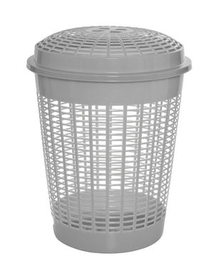 CESTONE MULTIUSO PABLO FORATO CON COPERCHIO CAPIENZA 60 LT COLORE ARGENTO