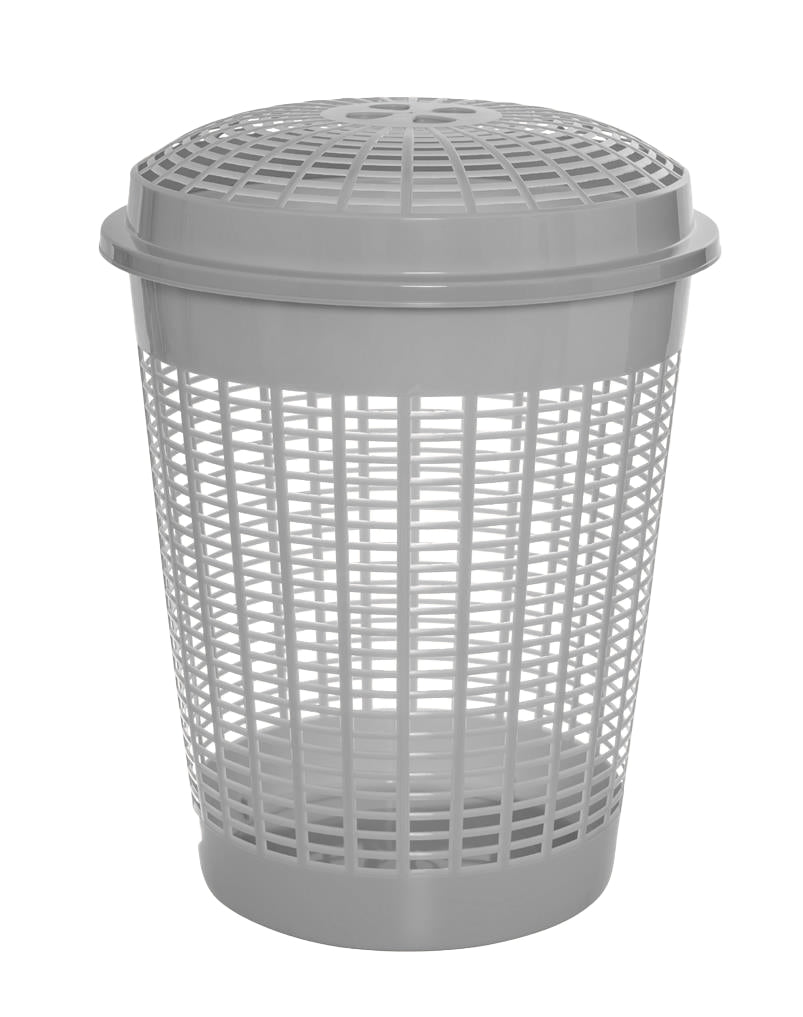 CESTONE MULTIUSO PABLO FORATO CON COPERCHIO CAPIENZA 60 LT COLORE ARGENTO