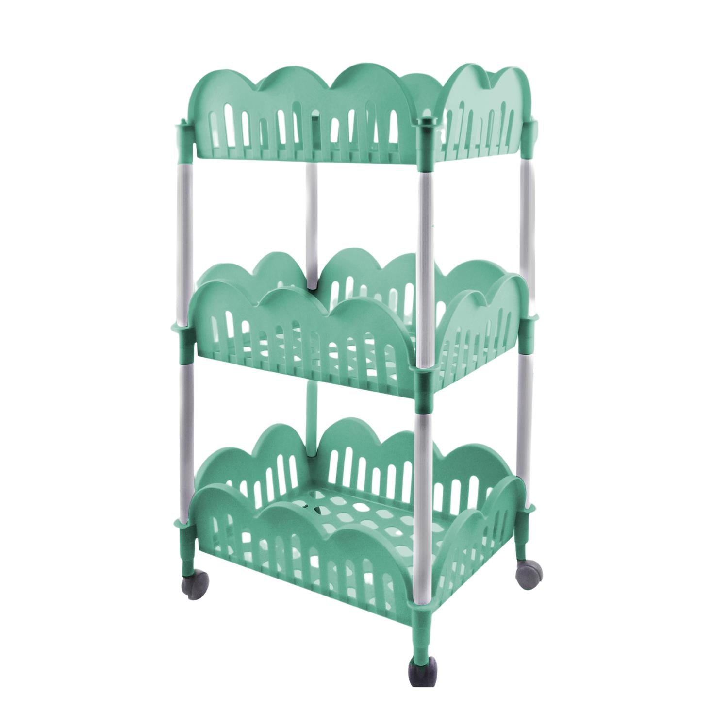 CARRELLO DOLLY DA CUCINA DI COLORE GRIGIO RETTANGOLARE