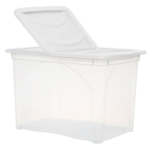 BOX CONTENITORE CON RUOTE DIMENSIONI 60X41X40CM E COPERCHIO BIANCO