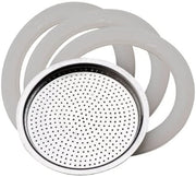 RICAMBI PER MOKA IN SET DA 3 PEZZI GUARNIZIONE E FILTRO PER MOKA DA 6 TAZZE