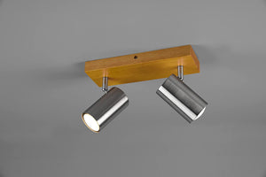 MARLEY BARRA DA SOFFITTO CON 2 FARETTI IN ACCIAIO 31.5 CM