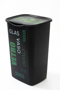 PATTUMIERA BIDONE PER RACCOLTA DIFFERENZIATA RICICLO VETRO 50 LITRI