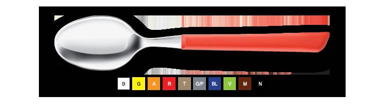 MAURY'S BEST QUALITY SET DA 6 CUCCHIAI DA TAVOLA DI COLORE ROSSO