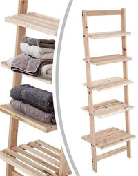 SCAFFALE DA PARETE INCLINATO CON 5 RIPIANO 42X30X H130CM