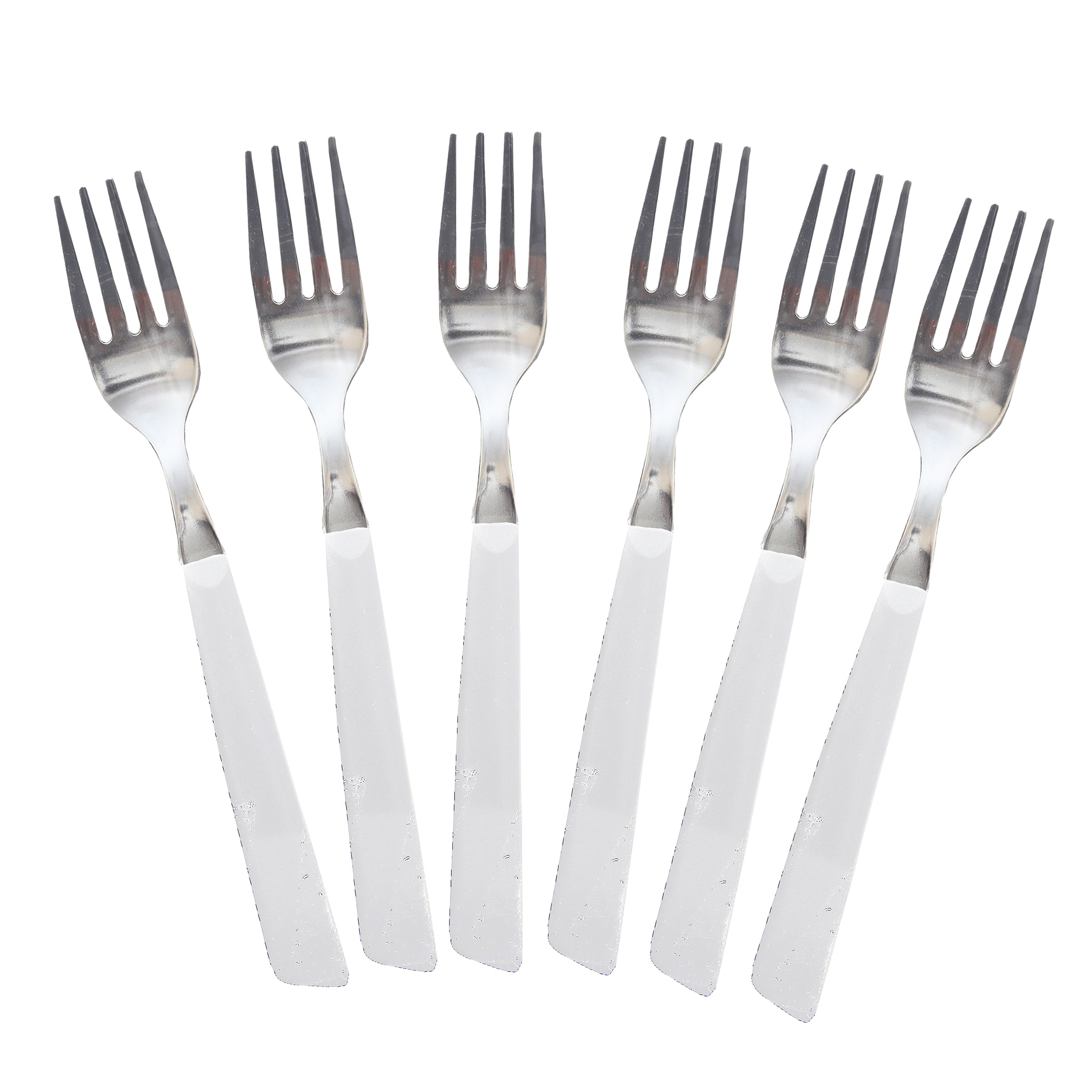 MAURY'S BEST QUALITY FORCHETTE DA TAVOLA IN SET DA 6 PEZZI  DI COLORE BIANCO