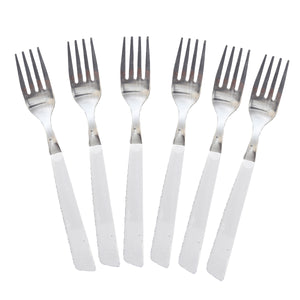 MAURY'S BEST QUALITY FORCHETTE DA TAVOLA IN SET DA 6 PEZZI  DI COLORE BIANCO