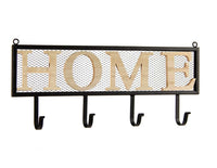 APPENDINO IN METALLO CON APPLICAZIONE IN LEGNO SCRITTA LOVE 46 X 20 X 6 CM