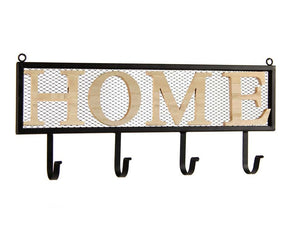 APPENDINO IN METALLO CON APPLICAZIONE IN LEGNO SCRITTA LOVE 46 X 20 X 6 CM