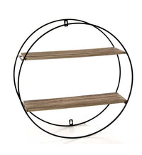 MAURY'S INDUSTRIAL BACHECA DA PARETE IN METALLO CON 2 MENSOLE IN LEGNO 47X15 CM