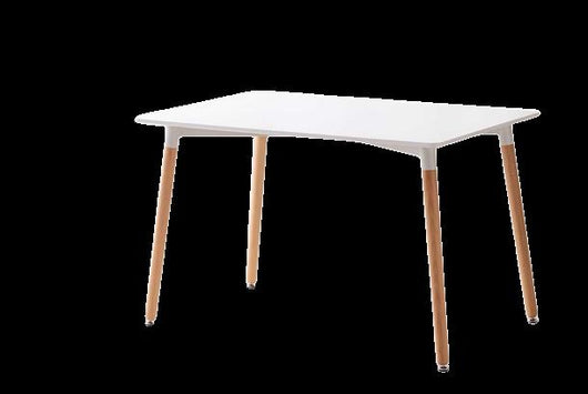 BOGOTÀ TAVOLO IN LEGNO 120 X 80 X 74 TOP BIANCO E GAMBE LEGNO