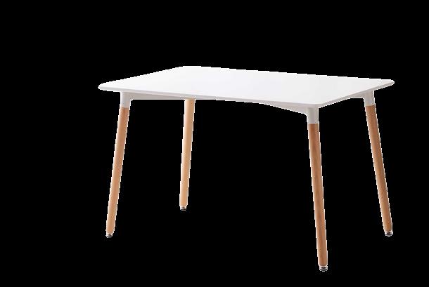 BOGOTÀ TAVOLO IN LEGNO 120 X 80 X 74 TOP BIANCO E GAMBE LEGNO