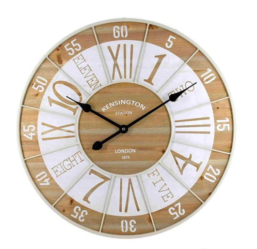 OROLOGIO DA PARETE NUMERI FANTASIA STRUTTURA IN METALLO 60X5 CM LEGNO