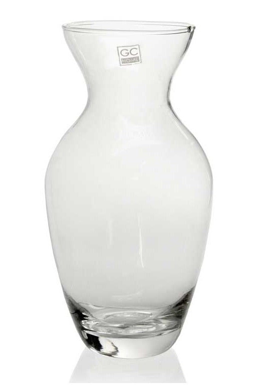 VASO DA ARREDO IN VETRO STONDATO 15X37CM TRASPARENTE