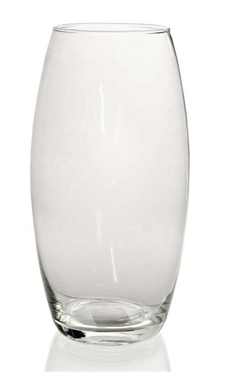 VASO DA ARREDO IN VETRO OVALE 12X37CM TRASPARENTE