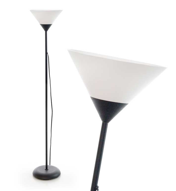 LAMPADA A PIANTANA DI METALLO 24X24X175CM IN COLORE NERO