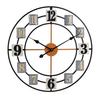 OROLOGIO DA PARETE IN METALO STILE FANTASIA 60X2 CM CON NUMERI GRANDI
