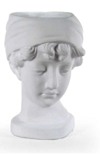 VASO TESTA DI MORO DONNA 25X18X29 CM IN COLORE BIANCO