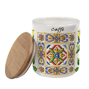 TERRA E SOLE BARATTOLO PER CAFFÈ REALIZZATO IN CERAMICA 10 X 12 CM