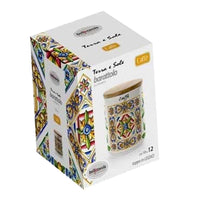 TERRA E SOLE BARATTOLO PER CAFFÈ REALIZZATO IN CERAMICA 10 X 12 CM