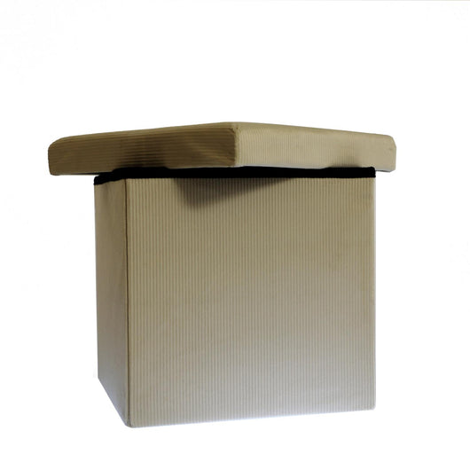 POUF CONTENITORE LAYLA QUADRATO 38 X 38 CM IN COLORE TORTORA