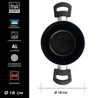 MA MAISON PENTOLA LINEA ALESSIA 18 CM ANTIADERENTE E ANTIGRAFFIO IN ALLUMINIO