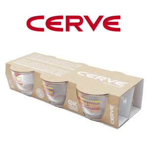 SET 6 TAZZINE LOOK CAFFÈ ESPRESSO REALIZZATE IN VETRO