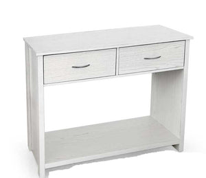 CONSOLLE IN LEGNO CON 2 CASSETTI  95 X 37 X 76 CM COLORE BIANCO