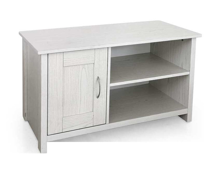 MOBILE DA ARREDO BASSO ANTA E 2 VANI IN LEGNO 90 X 39 X H50 CM COLORE BIANCO