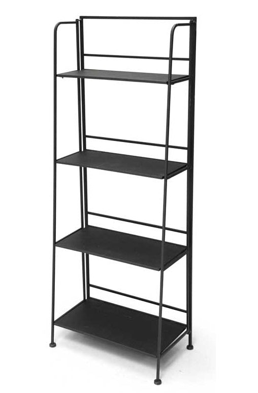 SCAFFALE INDUSTRIAL CON 4 RIPIANI 62X34X151 CM IN COLORE NERO