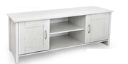 MOBILE DA ARREDO PORTA TV IN LEGNO CON 2 ANTE E VANI APERTI 130X39X48 CM BIANCO