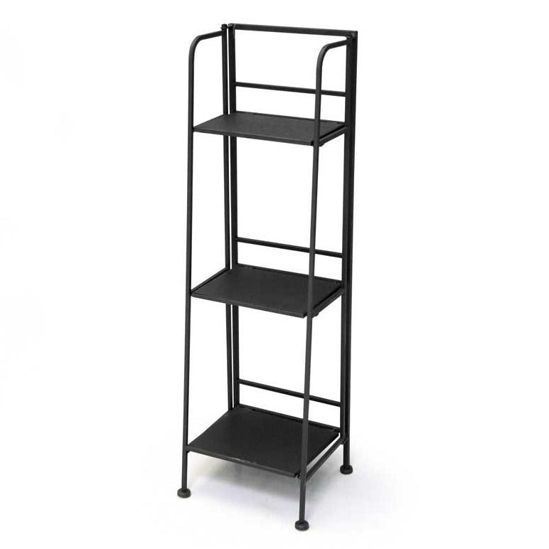 SCAFFALE IN METALLO CON 3 RIPIANI 35X30X109 CM IN COLORE NERO