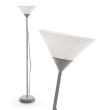 LAMPADA A PIANTANA DI METALLO 24X24X175CM IN COLORE GRIGIO