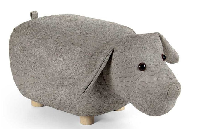 SGABELLO ABY A FORMA DI CANE IN SIMILPELLE 62X32 XH30 CM COLORE CROCODILE