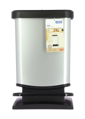 PATTUMIERA PASO CON APERTURA A PEDALE DA 20LT IN ACCIAIO