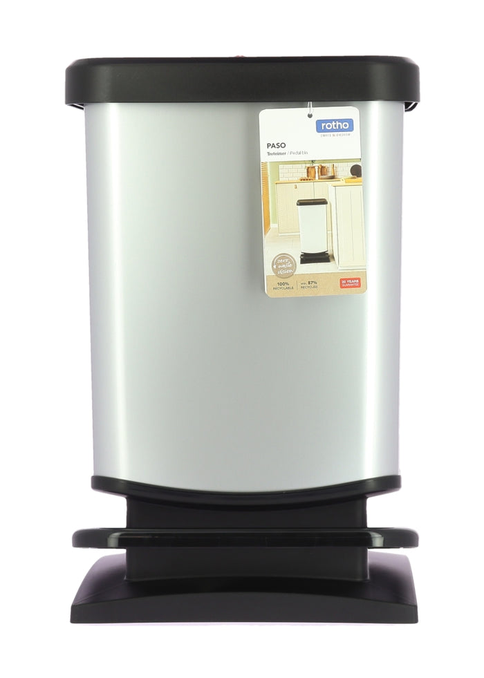 PATTUMIERA PASO CON APERTURA A PEDALE DA 20LT IN ACCIAIO