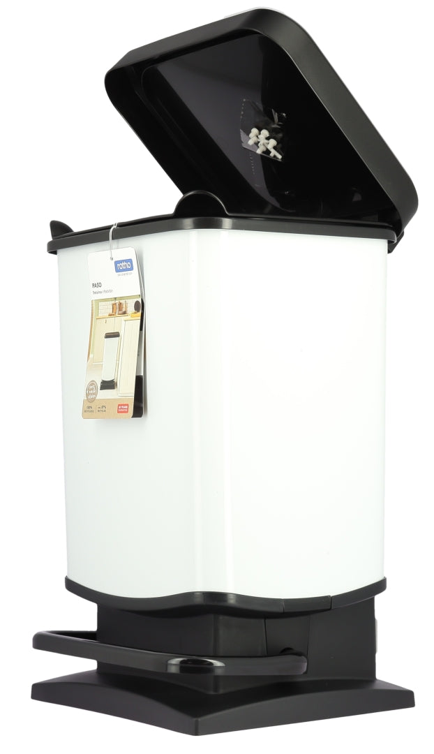 PATTUMIERA PASO CON APERTURA A PEDALE DA 20LT IN COLORE BIANCO