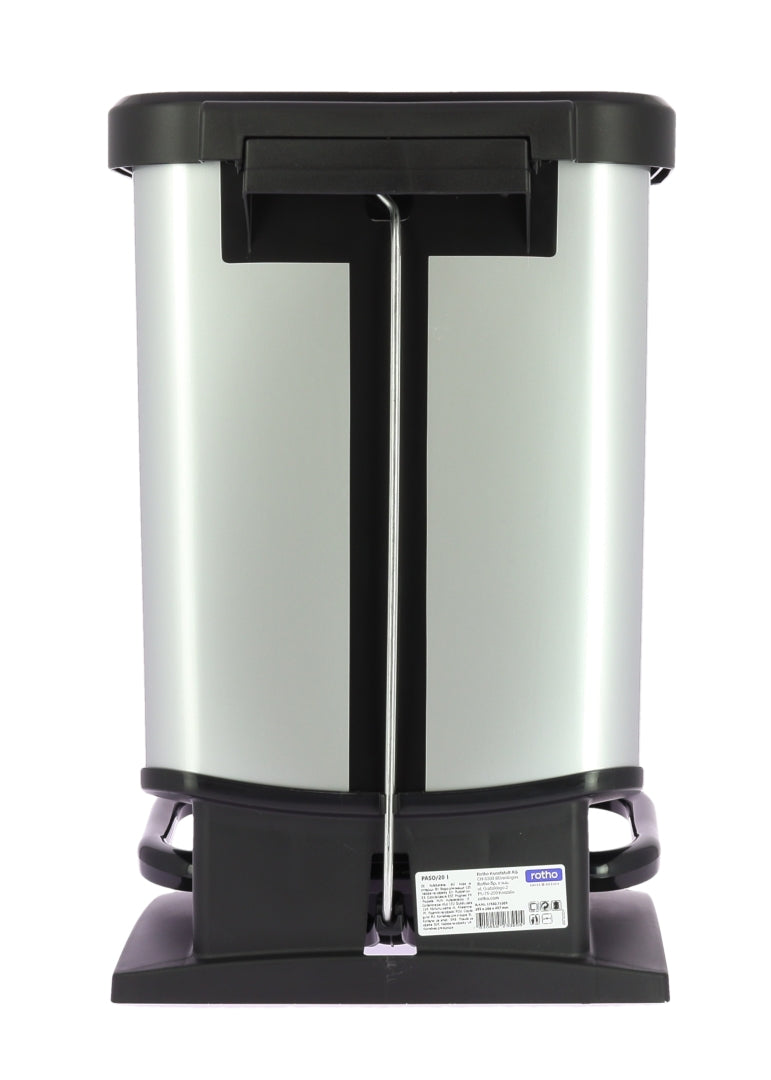 PATTUMIERA PASO CON APERTURA A PEDALE DA 20LT IN ACCIAIO