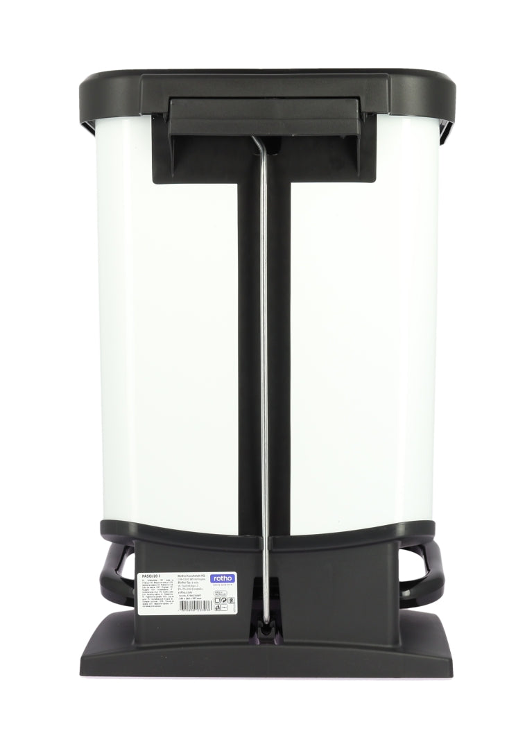 PATTUMIERA PASO CON APERTURA A PEDALE DA 20LT IN COLORE BIANCO