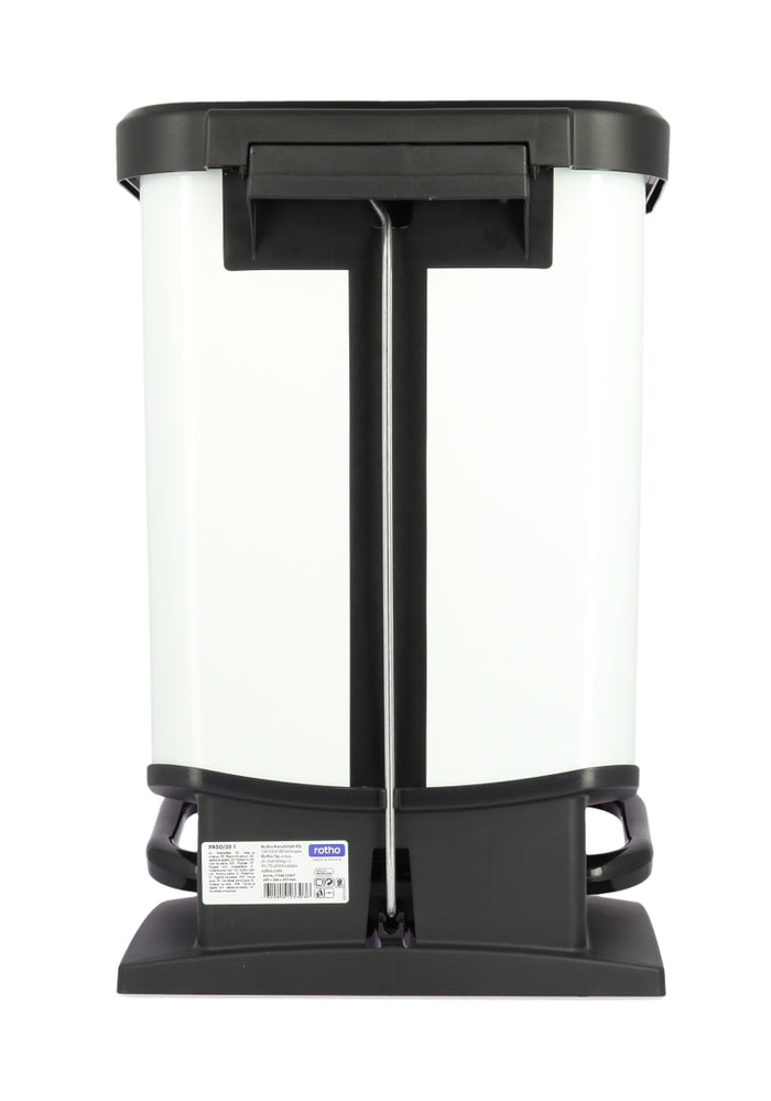 PATTUMIERA PASO CON APERTURA A PEDALE DA 20LT IN COLORE BIANCO