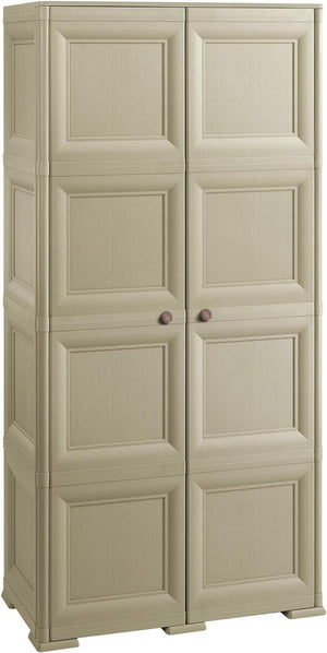 ARMADIO OMNIMODUS LATO PORTASCOPE + 4 SCOMPARTI 79X43X164 CM TALPA EFFETTO LEGNO