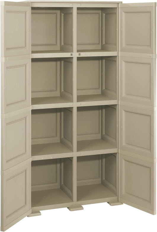 ARMADIO OMNIMODUS MODERNO 2 PORTE E 8 SCOMPARTI 79X43X164 CM TALPA EFFETTO LEGNO