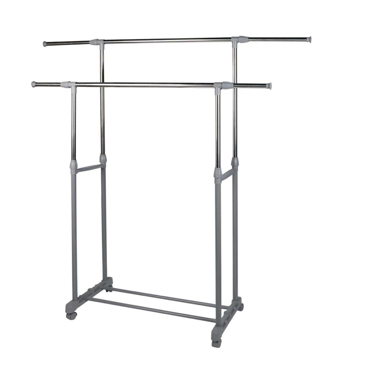 MAURY'S STORAGE APPENDIABITI DOPPIO ESTENSIBILE CON RUOTE IN COLORE SILVER