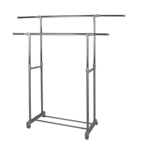 MAURY'S STORAGE APPENDIABITI DOPPIO ESTENSIBILE CON RUOTE IN COLORE SILVER