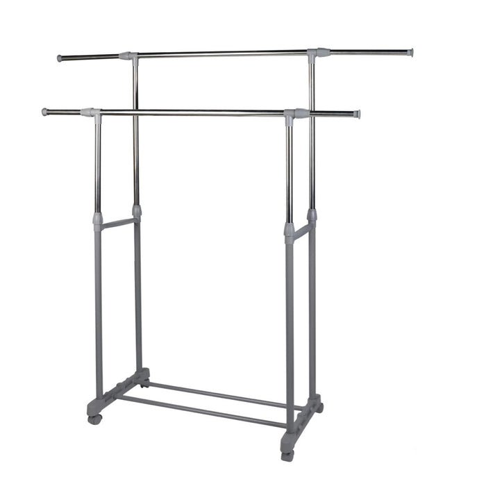 MAURY'S STORAGE APPENDIABITI DOPPIO ESTENSIBILE CON RUOTE IN COLORE SILVER