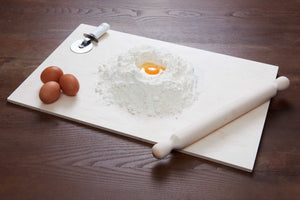 ASSE STENDIPASTA IN LEGNO DI  BETULLA 57X37CM CON MATTARELLO DA 40CM